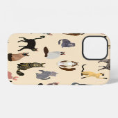 カラフル猫違う柄 iPhoneケース (裏面横)