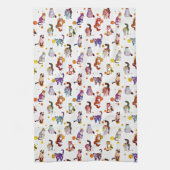 カラフル猫 キッチンタオル (縦)