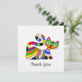 カラフル猫 サンキューカード (スタンド正面)
