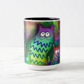 カラフル猫 ツートーンマグカップ (中央)