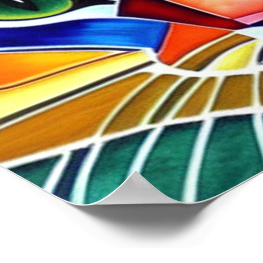 カラフル猫 ポスター (角)