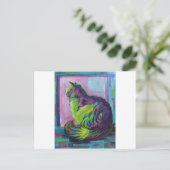 カラフル猫 ポストカード (スタンド正面)