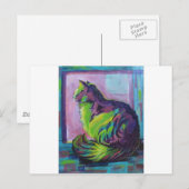 カラフル猫 ポストカード (正面/裏面)