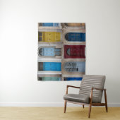 カラフル玄関のコラージュ タペストリー (インサイチュ)