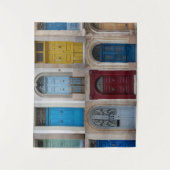 カラフル玄関のコラージュ タペストリー (正面)