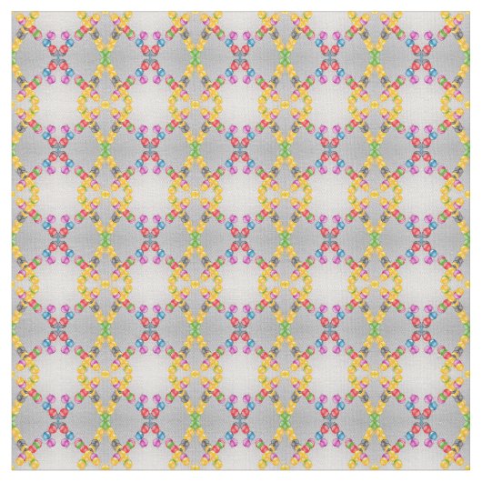 カラフル玉の花輪 ファブリック (クローズアップ)