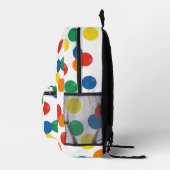 カラフル球技パーソナライズされた名学校 プリントバックパック (右)