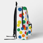 カラフル球技パーソナライズされた名学校 プリントバックパック (左)