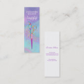 カラフル理髪用はさみデザイン スキニー名刺 (正面/裏面)