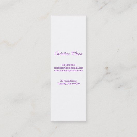 カラフル理髪用はさみデザイン スキニー名刺 (裏面)