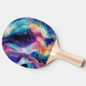カラフル瑪瑙シームレスパターン，モノグラム 卓球ラケット (横)