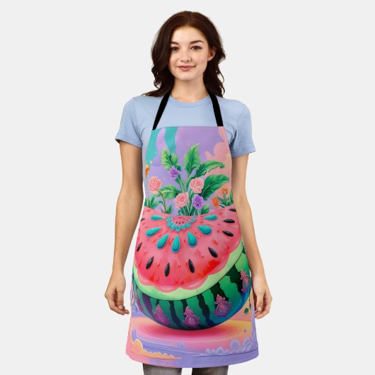 カラフル瓜 エプロン (着用した状態)