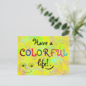 カラフル生活引用文カラフル ポストカード (スタンド正面)