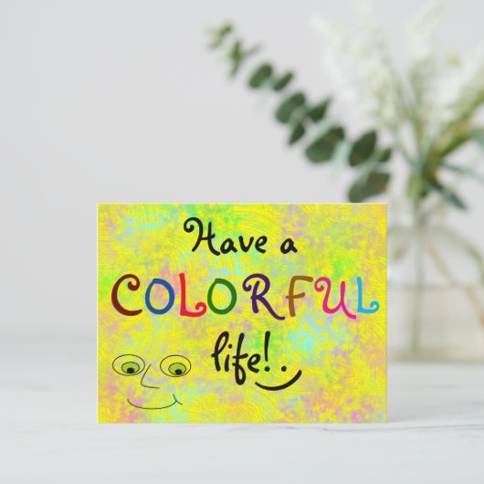 カラフル生活引用文カラフル ポストカード (スタンド正面)