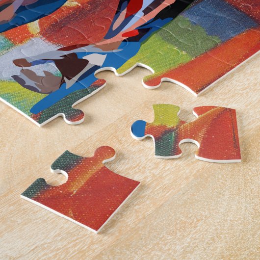 カラフル男性解剖学抽象芸術 ジグソーパズル (側面)