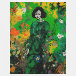 カラフル界の人 フリースブランケット