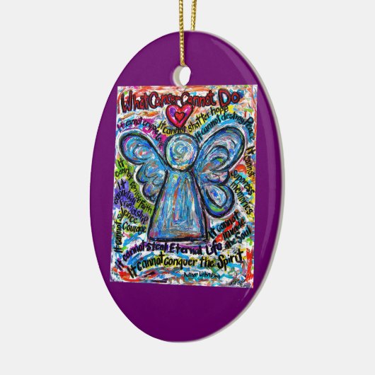 カラフル癌エンジェルオーナメントペンダカスタマイズント セラミックオーナメント (左)