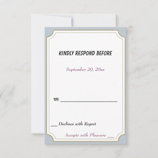 カラフル登山スイートピー花RSVP 出欠カード (正面)