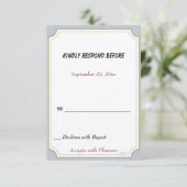 カラフル登山スイートピー花RSVP 出欠カード (スタンド正面)