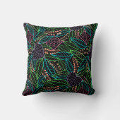 カラフル白熱［赤熱］光を放つの葉林 クッション (裏面)