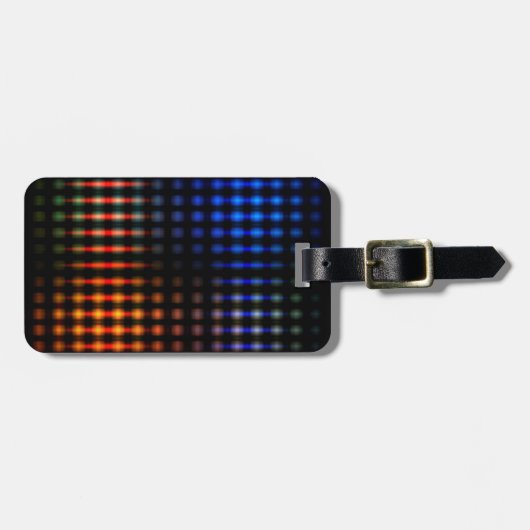 カラフル白熱［赤熱］光を放つライト ラゲッジタグ (正面横)