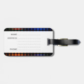 カラフル白熱［赤熱］光を放つライト ラゲッジタグ (裏面横)