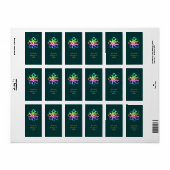 カラフル白熱［赤熱］光を放つ原子ラベル ラベル (フルシート)