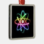 カラフル白熱［赤熱］光を放つ原子 メタルオーナメント (右)