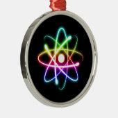 カラフル白熱［赤熱］光を放つ原子 メタルオーナメント (右)