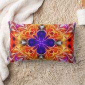 カラフル白熱［赤熱］光を放つ抽象芸術腰枕 ランバークッション (ブランケット)