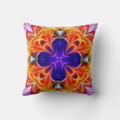 カラフル白熱［赤熱］光を放つ抽象芸術装飾用クッション クッション (裏面)