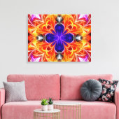 カラフル白熱［赤熱］光を放つ抽象芸術 キャンバスプリント (インサイチュ (リビング))