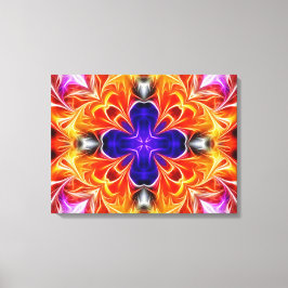 カラフル白熱［赤熱］光を放つ抽象芸術 キャンバスプリント