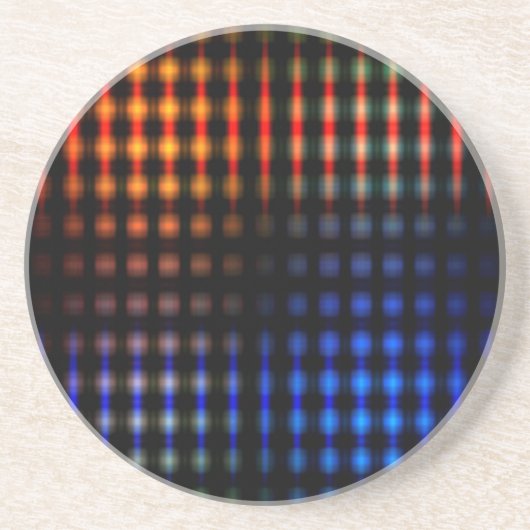 カラフル白熱［赤熱］光を放つ灯 コースター (正面)