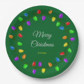 カラフル白熱［赤熱］光を放つ灯 ペーパープレート (正面)