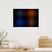 カラフル白熱［赤熱］光を放つ灯 ポスター (キッチン)