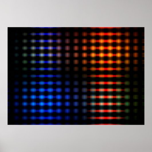 カラフル白熱［赤熱］光を放つ灯 ポスター (正面)