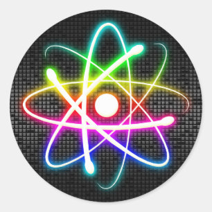 カラフル白熱［赤熱］光を放つAtom – ステッモダンカー ラウンドシール