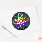 カラフル白熱［赤熱］光を放つAtom – ステッモダンカー ラウンドシール (封筒)