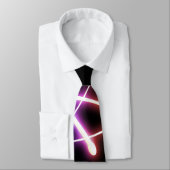 カラフル白熱［赤熱］光を放つAtom – 黒 ネクタイ (タイ)