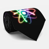 カラフル白熱［赤熱］光を放つAtom – 黒 ネクタイ (ロール)