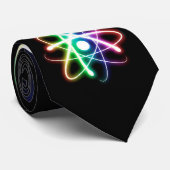 カラフル白熱［赤熱］光を放つAtom – 黒 ネクタイ (ロール)