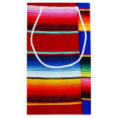 カラフル皮ストライプ スモールペーパーバッグ (裏面)