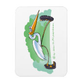カラフル磁石と熱帯鳥の漫画 マグネット (縦)
