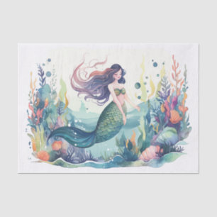 カラフル礁の水彩人魚 薄葉紙