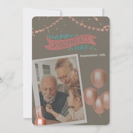 カラフル祖父母の日 招待状 (裏面)