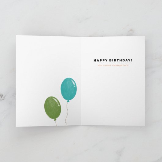 カラフル祝誕生日 カード (内部)