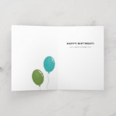 カラフル祝誕生日 箔グリーティングカード (内側レイダウン)