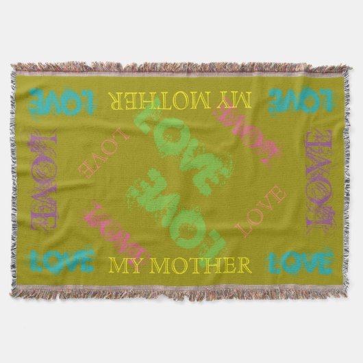 カラフル私の母ブランケット スローブランケット (正面)
