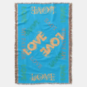 カラフル私の父のブランケット スローブランケット (正面縦)